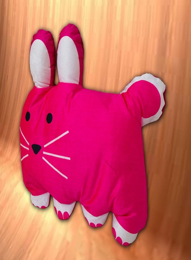 DREAMVIO Velvet Plush Pillow/Toy Figure/Animal Shape Soft Toy/Cartoon Printed/Toys for Baby & Kids/Pillow - 24 X 20 Inch (Pink, Dvanimalp0006) - Image 1